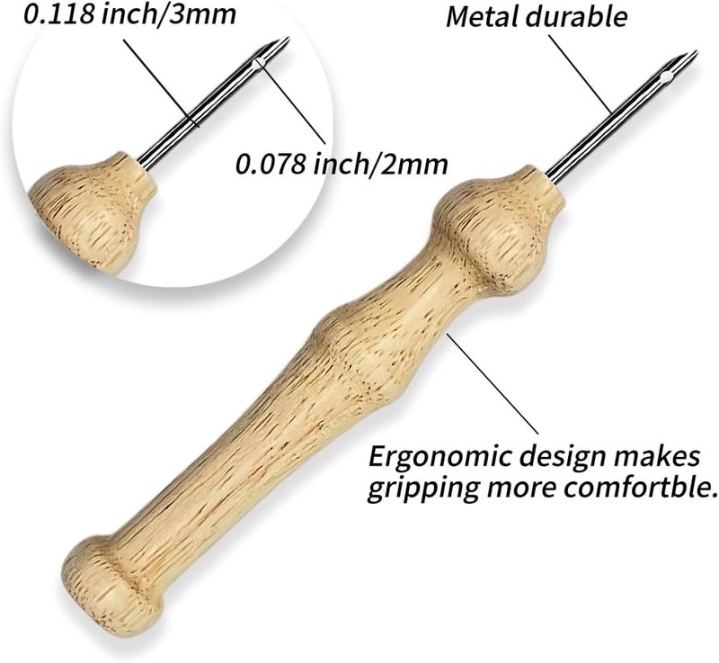 ORIGACH 2 Set Embroidery Punch Needle Kit with Frame, Puppy Dog Needle Punching Kit with Patterns, Threads, Tools & Instructions for Beginners & Adults, DIY Wall Hanging Decor - Image 3